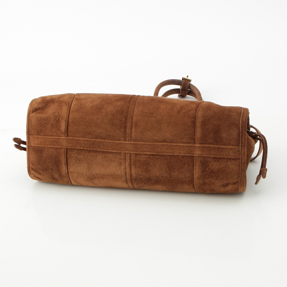 Prada Bonnie Suede Handbag Brown - Picture 6 of 10